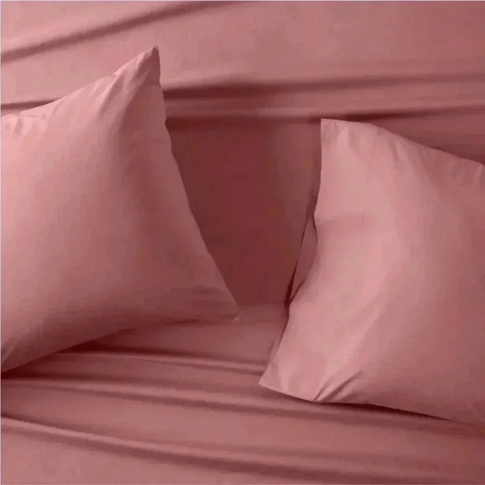 NWT Full Washed Supima Percale Solid‎ Sheet Set Rose - Casaluna